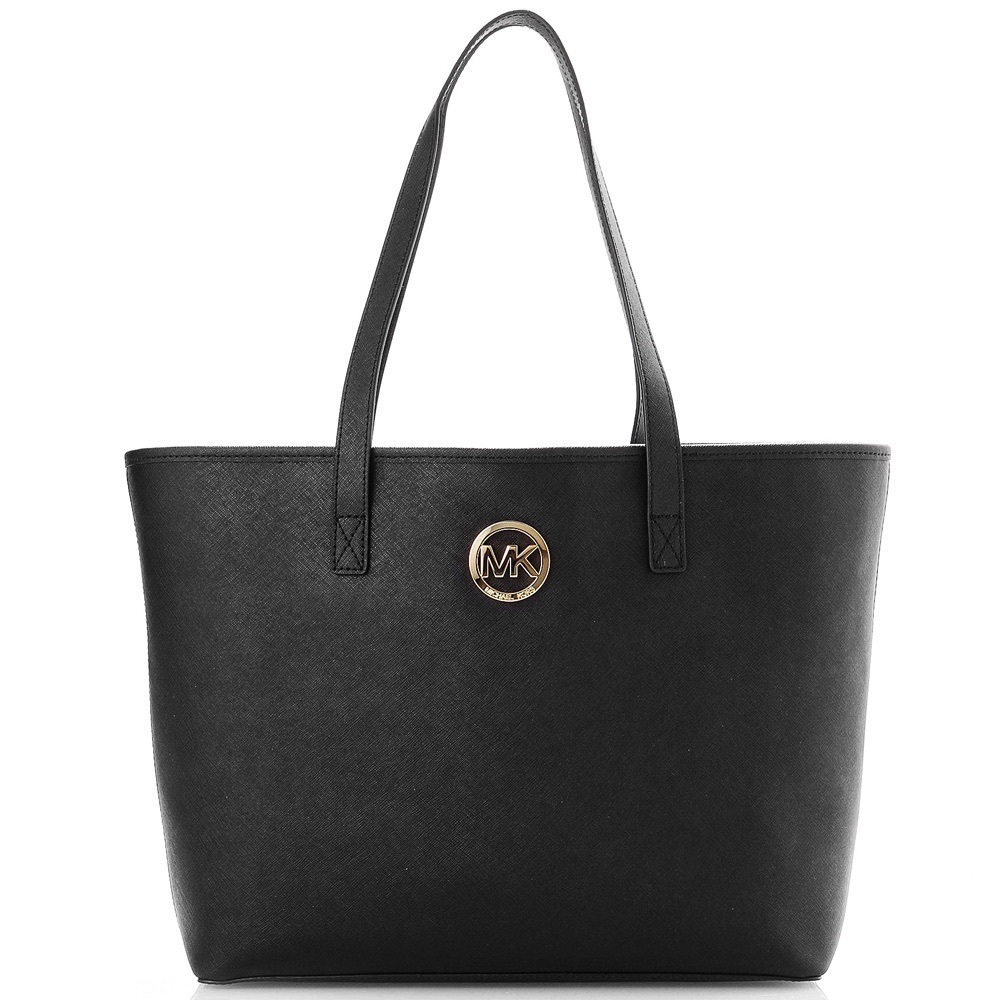 Michael Kors Black Saffron Leather Tote